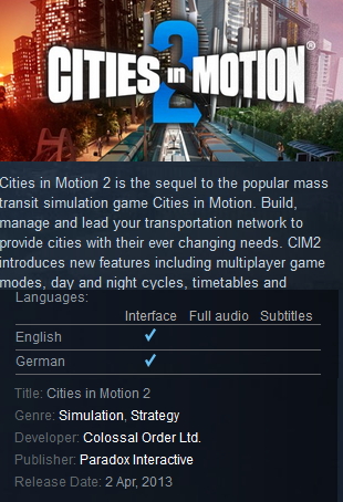 Cities in Motion 2 Steam - Click Image to Close